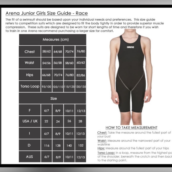Arena Tech Suit- Powerskin 2.0, size 28 Juniors - Picture 8 of 8